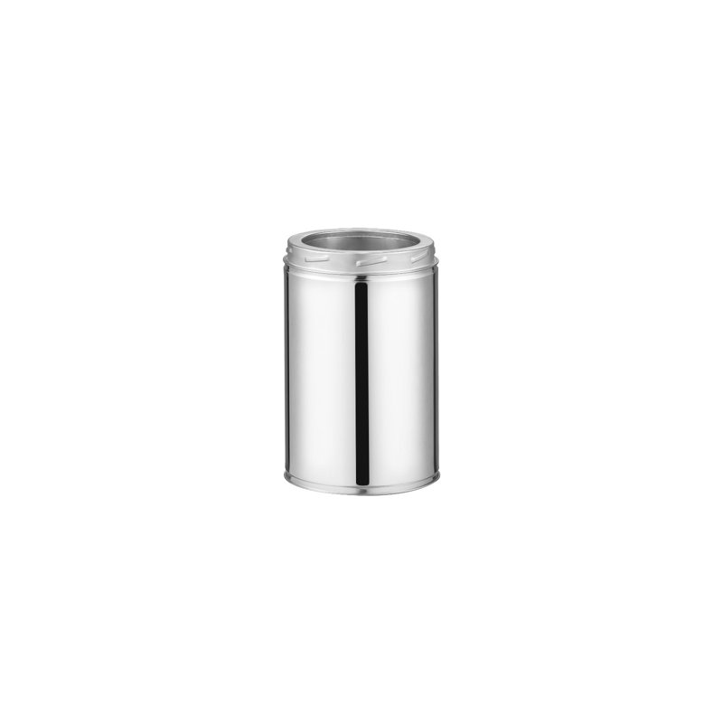 Tuyau de ventilation à double paroi en acier inoxydable, H 12,8 po x l 7,87 po x P 7,87 po