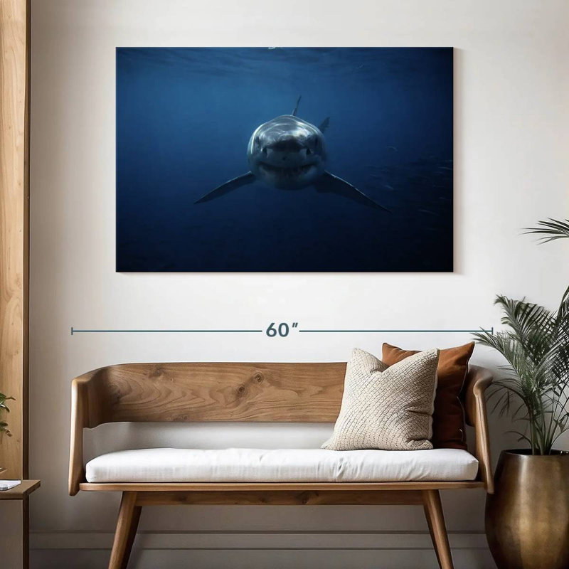 Brampt Shark Stalking, 32" H x 48" W