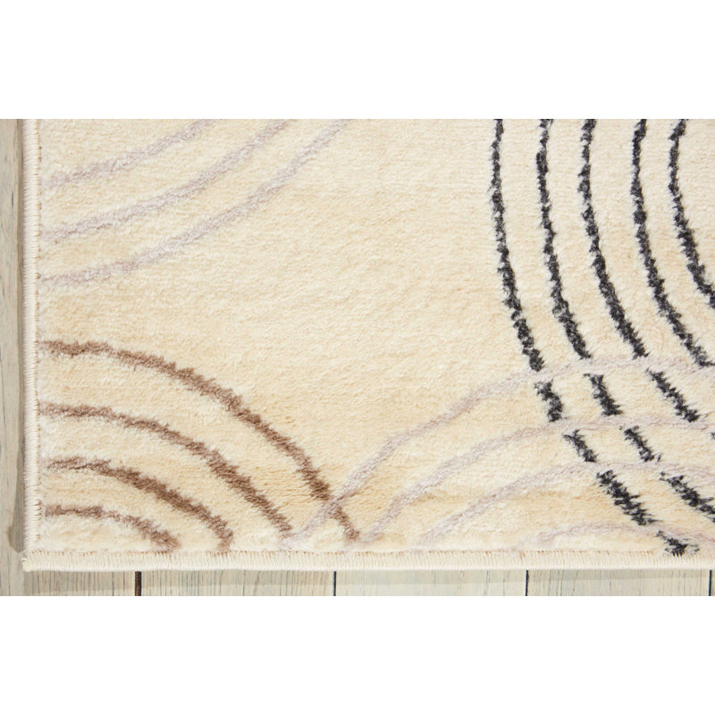 Tapis ivoire Densmore, Rectangulaire 3 pi 11 po x 5 pi 3 po