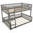 Full Xl Over Queen Bunk Bed, Gray - Made With Materials For A Better Sleep Bed And Guardrails, Long-Lasting Wood Construction
