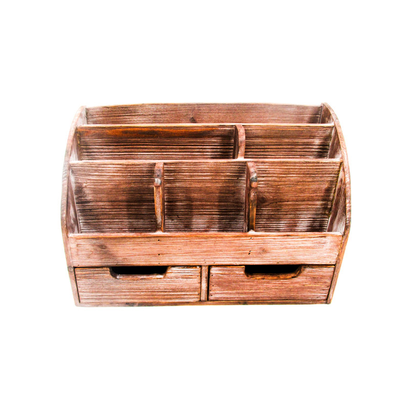 Organisateur de bureau en bois campagne