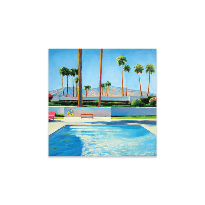Palm Springs Pool - impression sans cadre, H 24 po x l 24 po x P 0,25 po