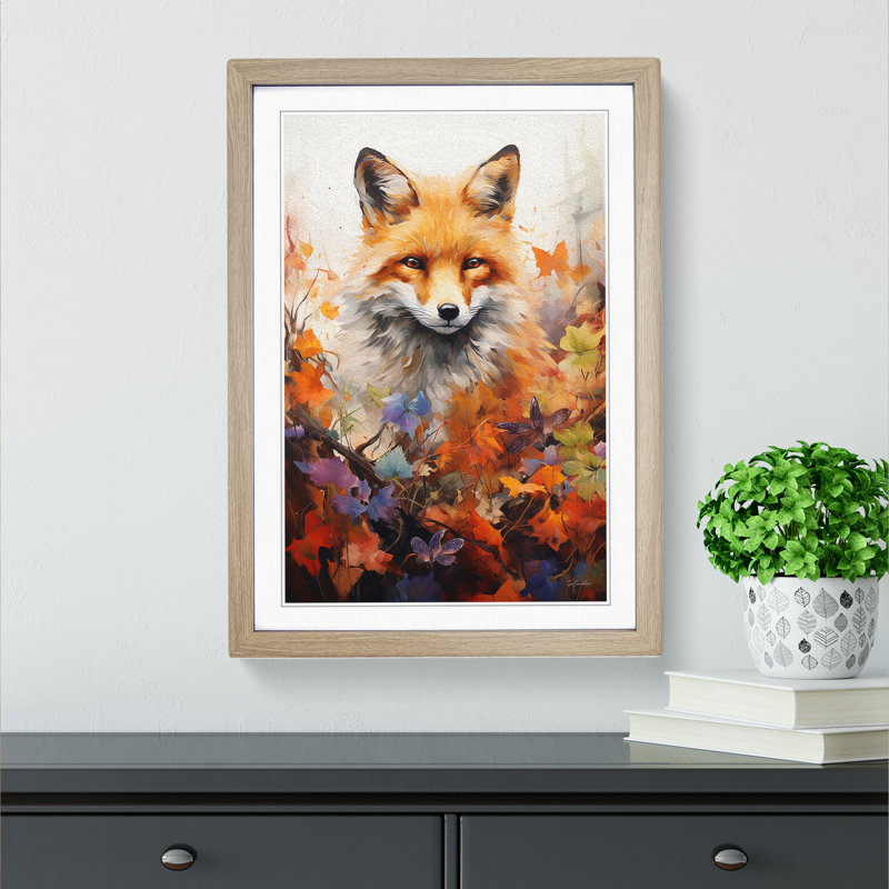Single Picture Frame Print on Wood, Oak Framed, 34cm H x 25cm W