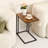 Jabria C Shape Base Type Square End Table & Side Table with 4 Wheels for Sofa, Bed Side-1040056049
