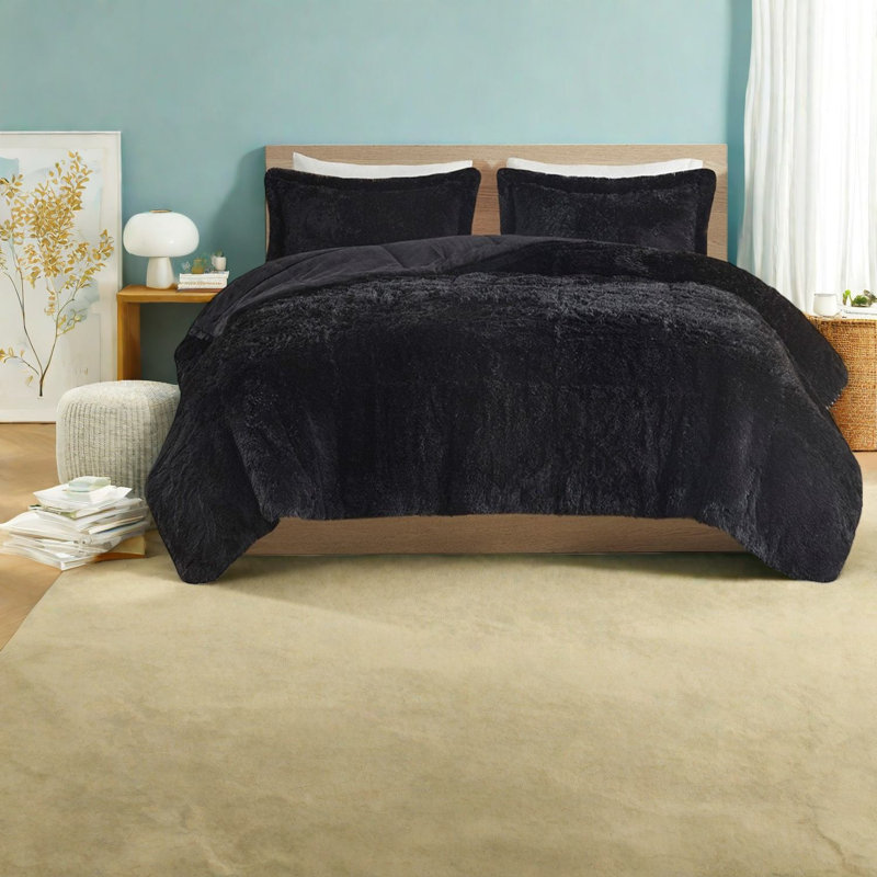 Ensembles de literie en fausse fourrure douce, lit simple en polyester TG