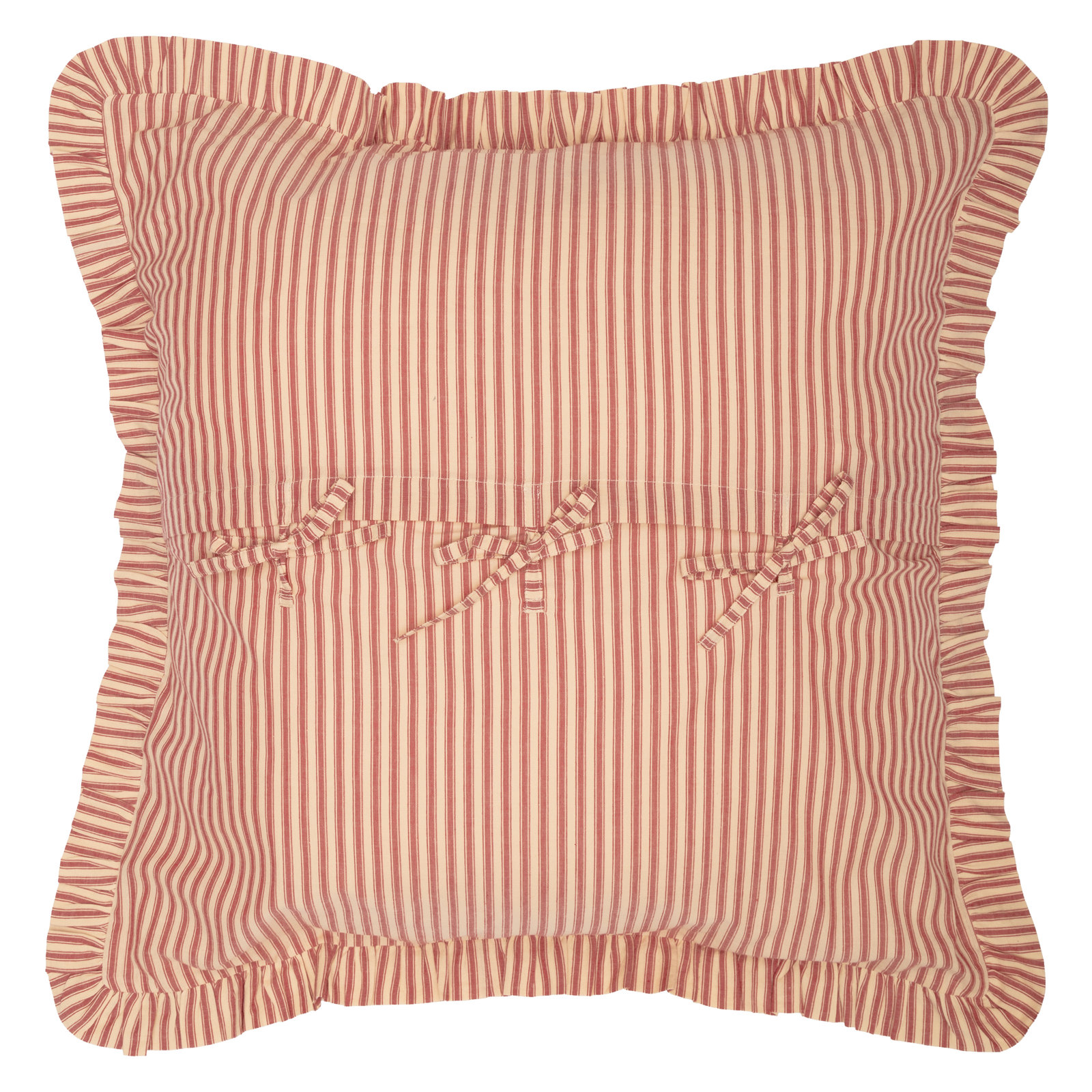 Cotton Sham Set, Country Red/Dark Tan