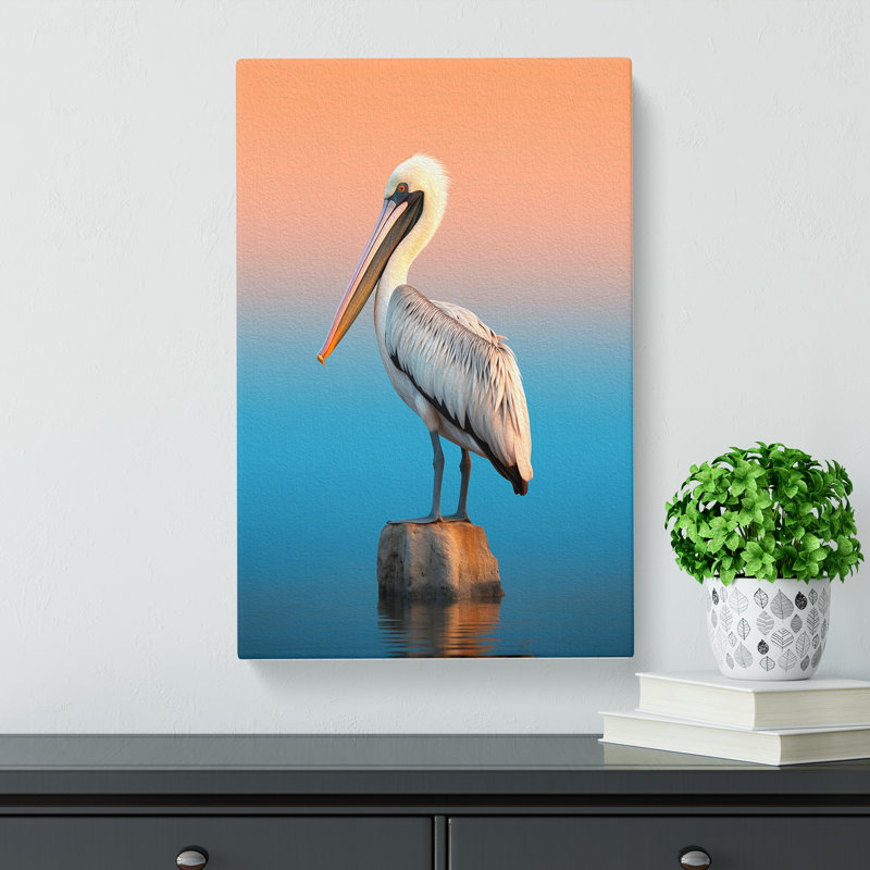 Pelican Minimalism - No Frame Print, 60cm H x 40cm W x 3cm D