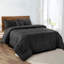 Ensemble d'édredon 5 pièces - Édredon en duvet synthétique toutes saisons avec taies décoratives et jupe de lit - Housse de couette matelassée avec pattes d'angle-110971794-110971799