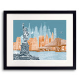 New York City Skyline Print by Beth Kerschen