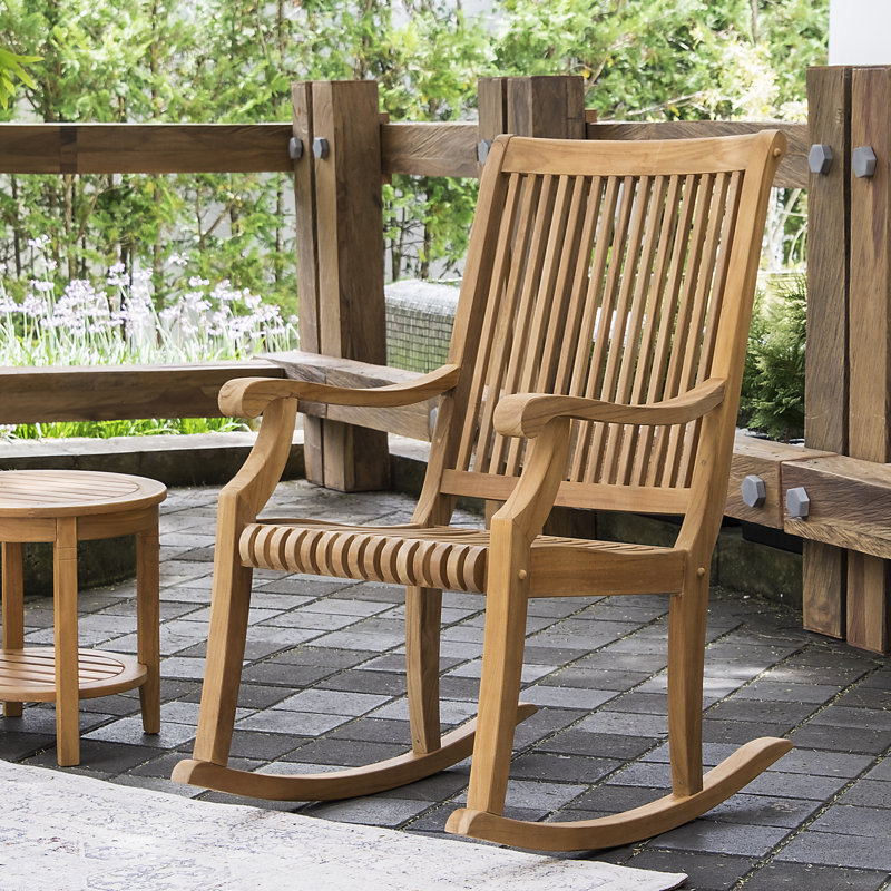 Teak Wood Porch Rocking Chair