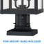 Luminaire d'extérieur 23,75 "à 3 lumières Dusk To Dawn