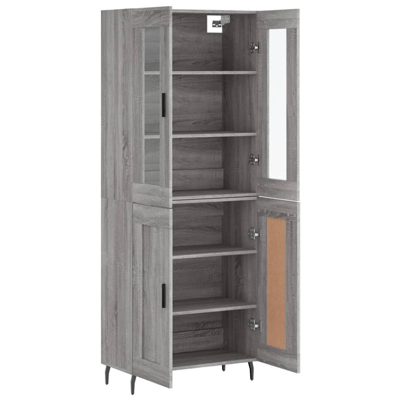 Minakxi 69.5 cm W Highboard, Grey Sonoma