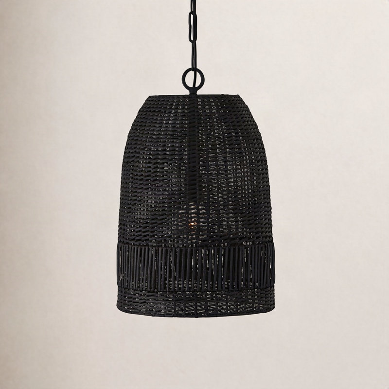 Luminaire suspendu en pot 1 lumière Hasley, Noir