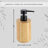 Natural Bamboo Liquid Soap Dispenser with Matte Black Pump