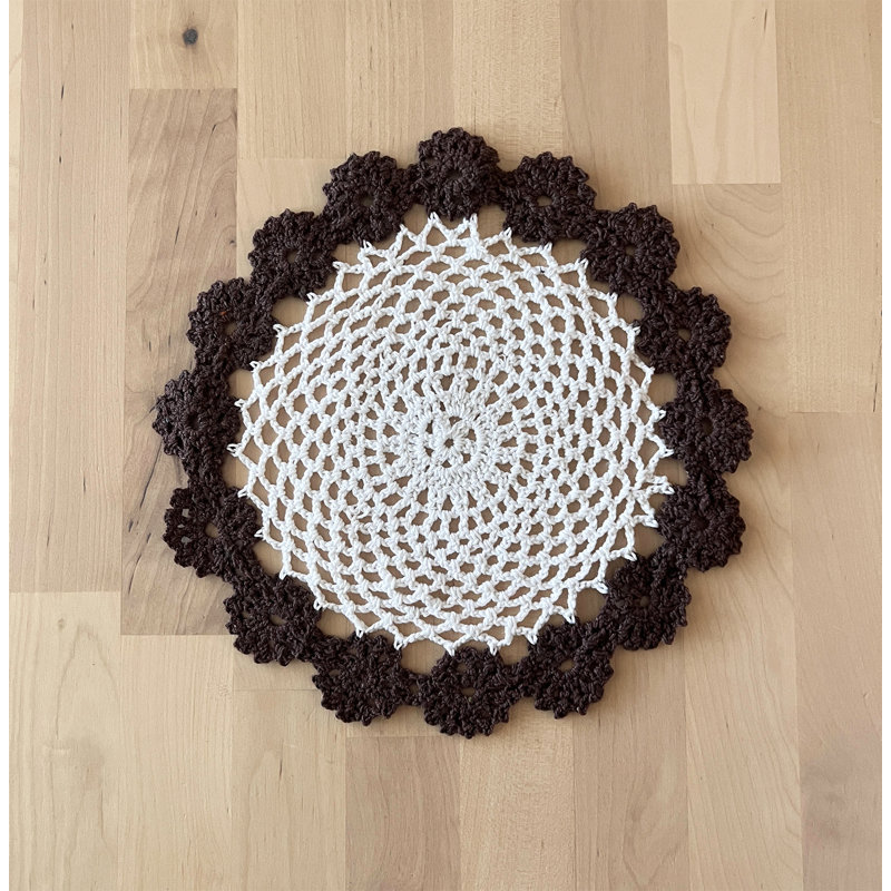 Accessoire de table en coton Farlee, Chocolat