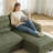 88" Mid-Century Modern Chenille Upholstered L-Shaped 3 Seater Sofa-1815798075