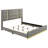 Ines 52-inch Fabric Upholstered Eastern King Panel Bed Navy-674850630-674850631