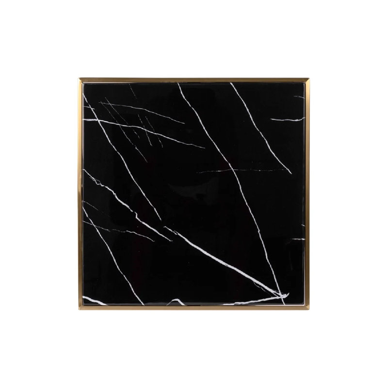 Zenza Marble Top Metal Base Dining Table