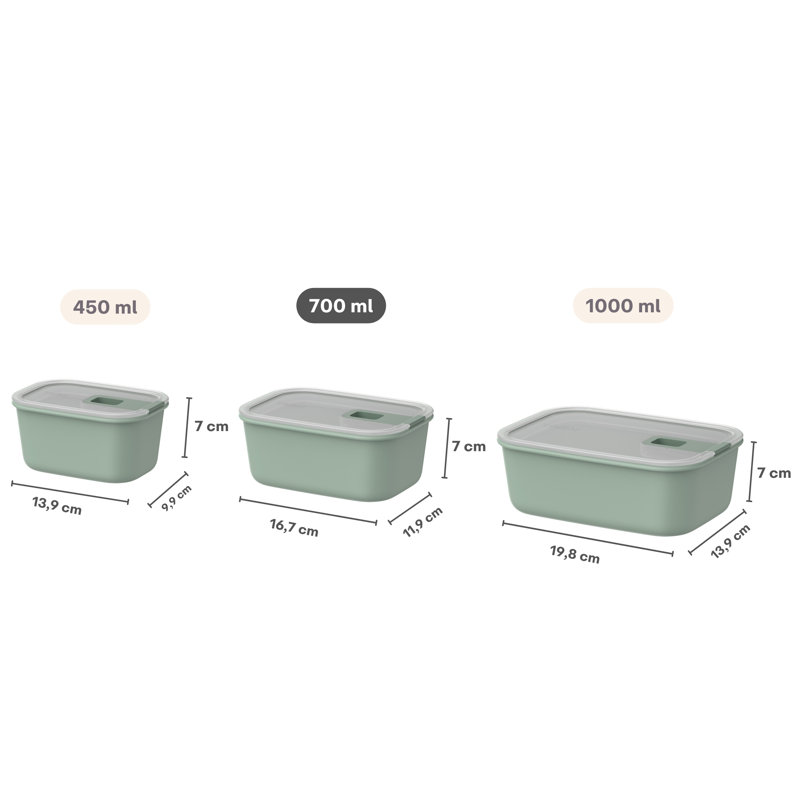 EASYCLIP 2.0 Rect Box 700Ml/23Oz, Black