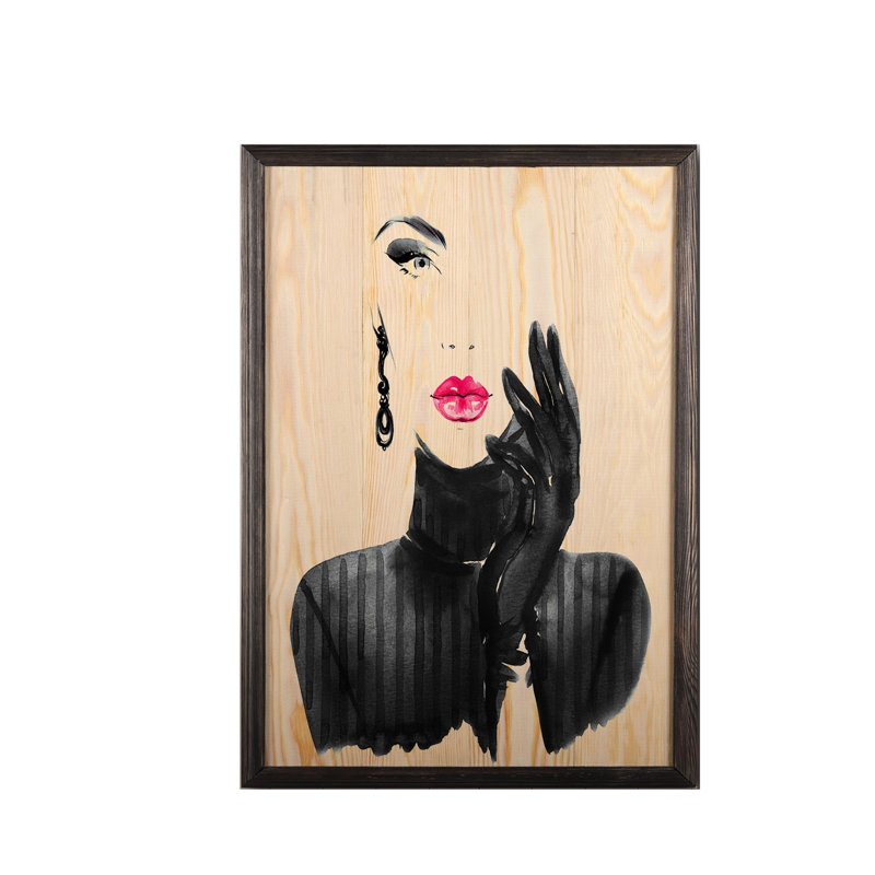 Perry Single Picture Frame Print on Wood, 70cm H x 50cm W x 2cm D