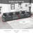 Wider Armrest 4-Seater Sofa with Pillow Top Arms, Modern Cloud Couch with Double Layer Upholstered Cushion & Breathable Chenille Fabric for Living Room, Bedroom-989929816-989929821-989929823