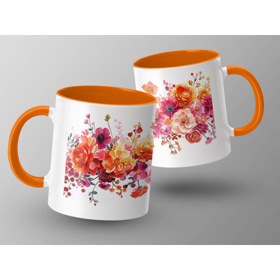 Handmade Ceramic Porcelain Coffee Mug Teacup and Saucer
