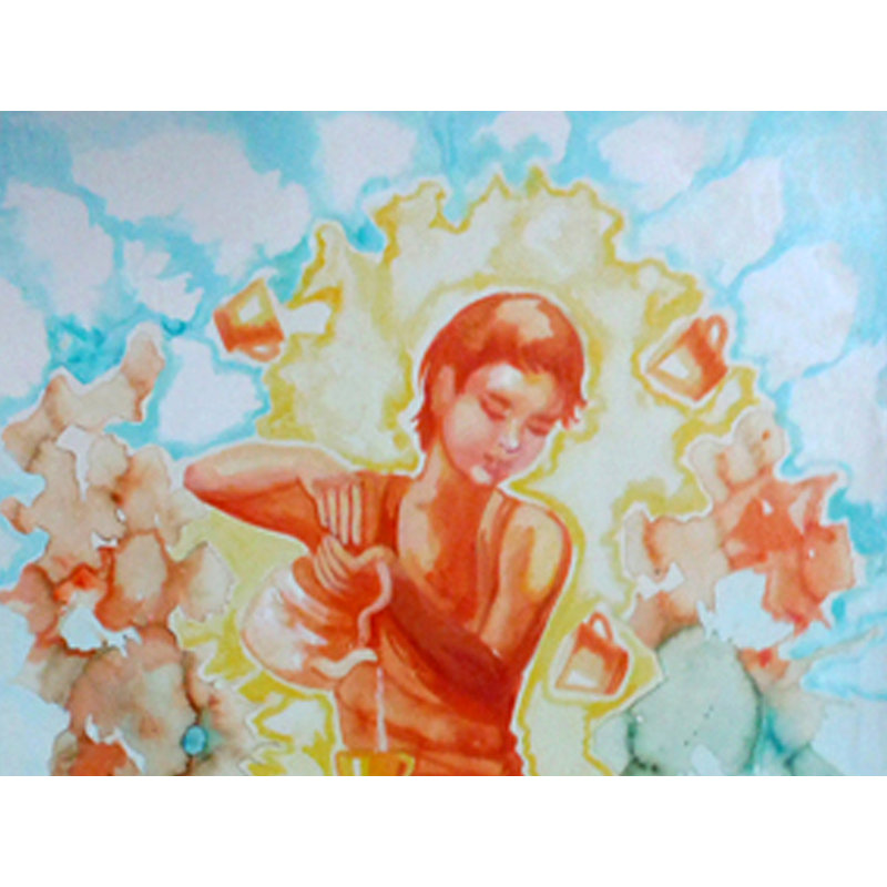 Illusion de vie | Affiche et acrylique sur papier fait à la main | Par Sonali S Iyengar