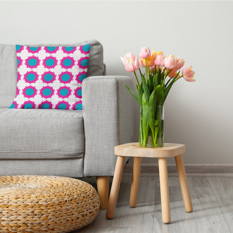 Coussin décoratif à bulles, 16 po x 16 po, Bleu Explorer