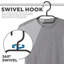20 Pack White Flexible Plastic Clothes Hangers – Non-Slip Wardrobe Hangers With Ridged Shoulders, 360° Swivel Hook & Bar – Durable Organisers For Shirts, Jackets, Sweaters & Trousers-2086895920