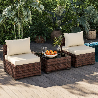 2-Person Outdoor Seating Group With Cushions
