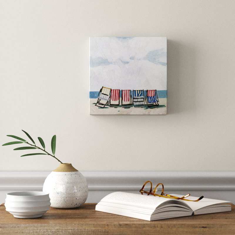 « beach trip i »-reproduction d’art sur toile, H 10 po x l 10 po x P 1,5 po, Toile tendue