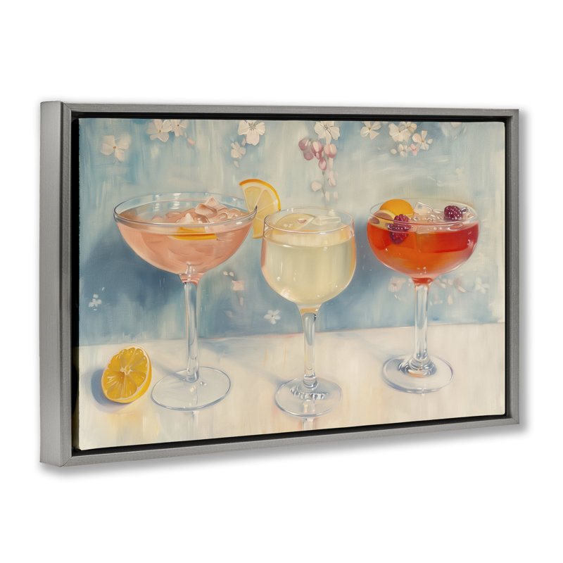  Toile flottante encadrée Fun, H 21 po x l 31 po, Cadre flottant gris lustré