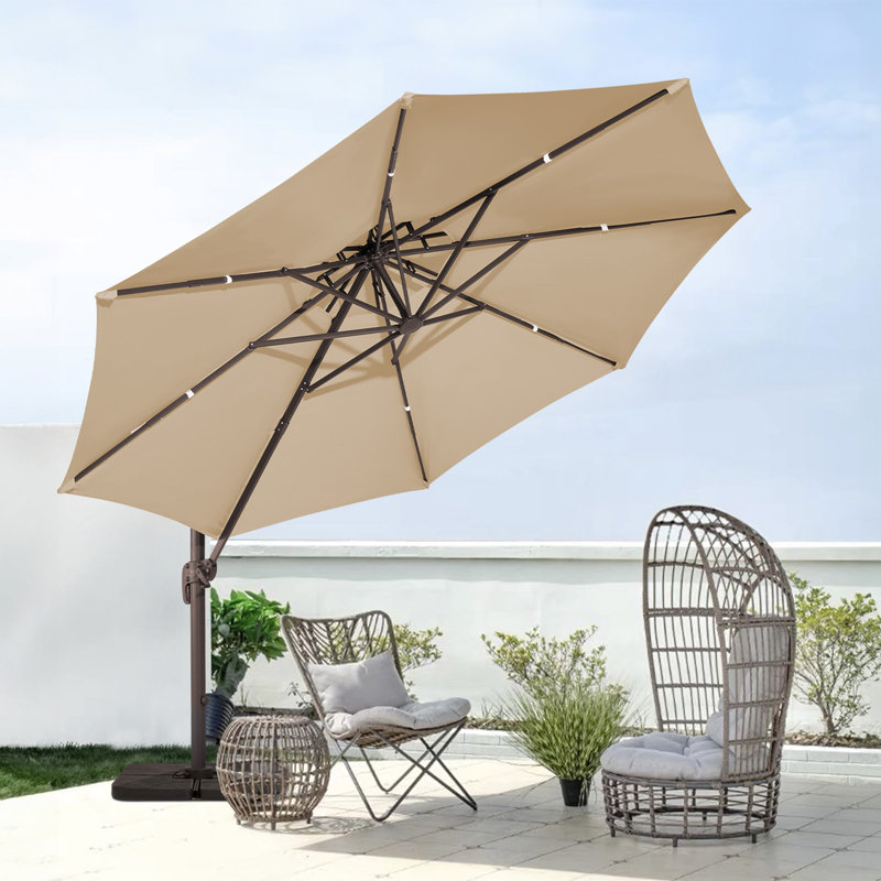 Parasol en porte-à-faux 120 "Loyce, Beige