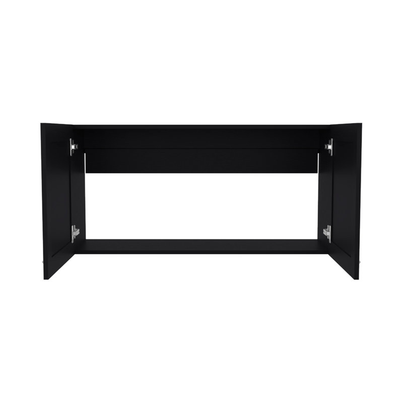 Wall Cabinet, 2 Doors, Black Wengue