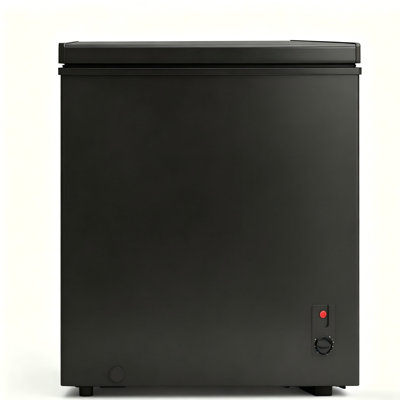 3.5 Cubic Feet Chest Freezer, Freestanding Compact Top-Opening Deep Freezer with 7 Level Adjustable Thermostat & Removable Basket, Black