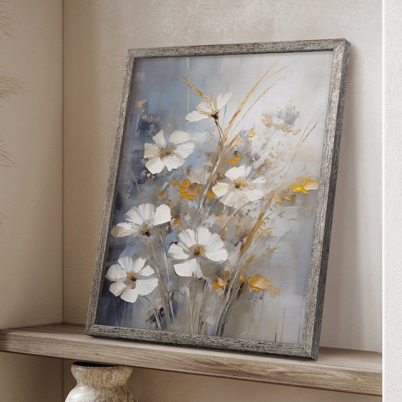 Reproduction encadrée FLORAL Series CECLIV - bois massif, H 11 po x l 9 po