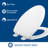 Linden Elongated Slow Close Toilet Seat, Non Slip Heavy Duty Wood, Easy Install, White