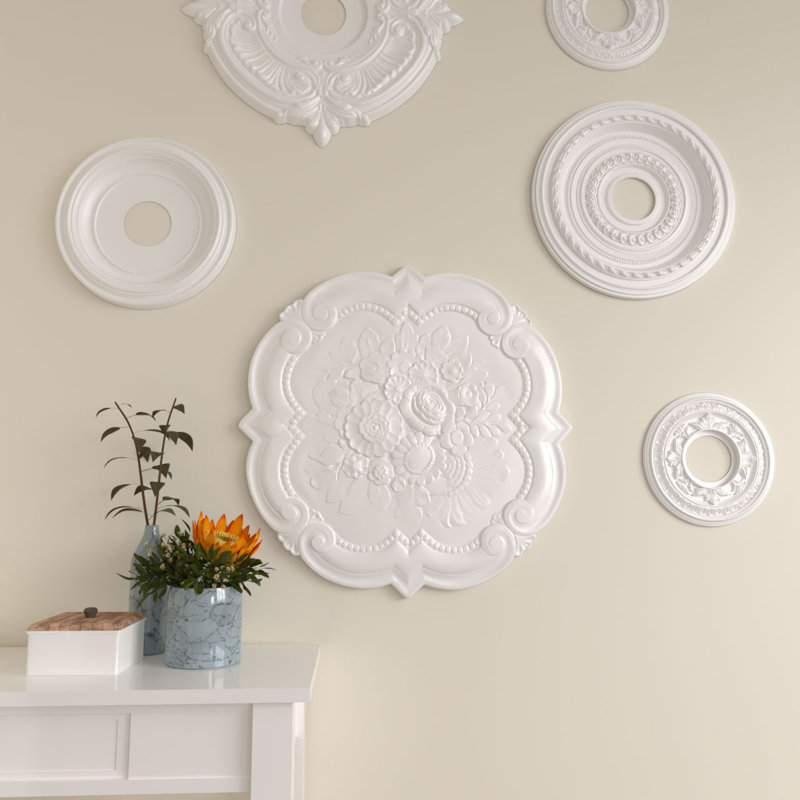 Victorian Elegance 24'' Primed Urethane Ceiling Medallion