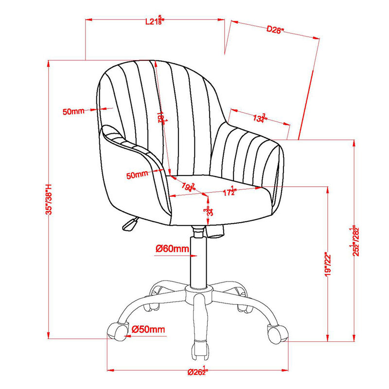 Alizia Polyester Blend Executive Chair, Brown