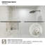 60 po Susurrus X P 56 po H Porte de baignoire coulissante semi-sans cadre en noir mat Verre trempé transparent-107613052