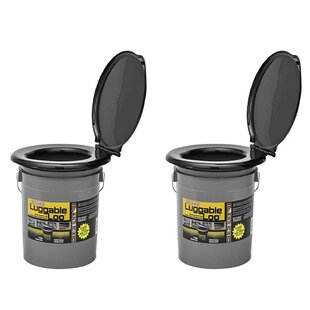 Luggable Loo Portable Lightweight 5 Gal. Toilet (2 Pack)