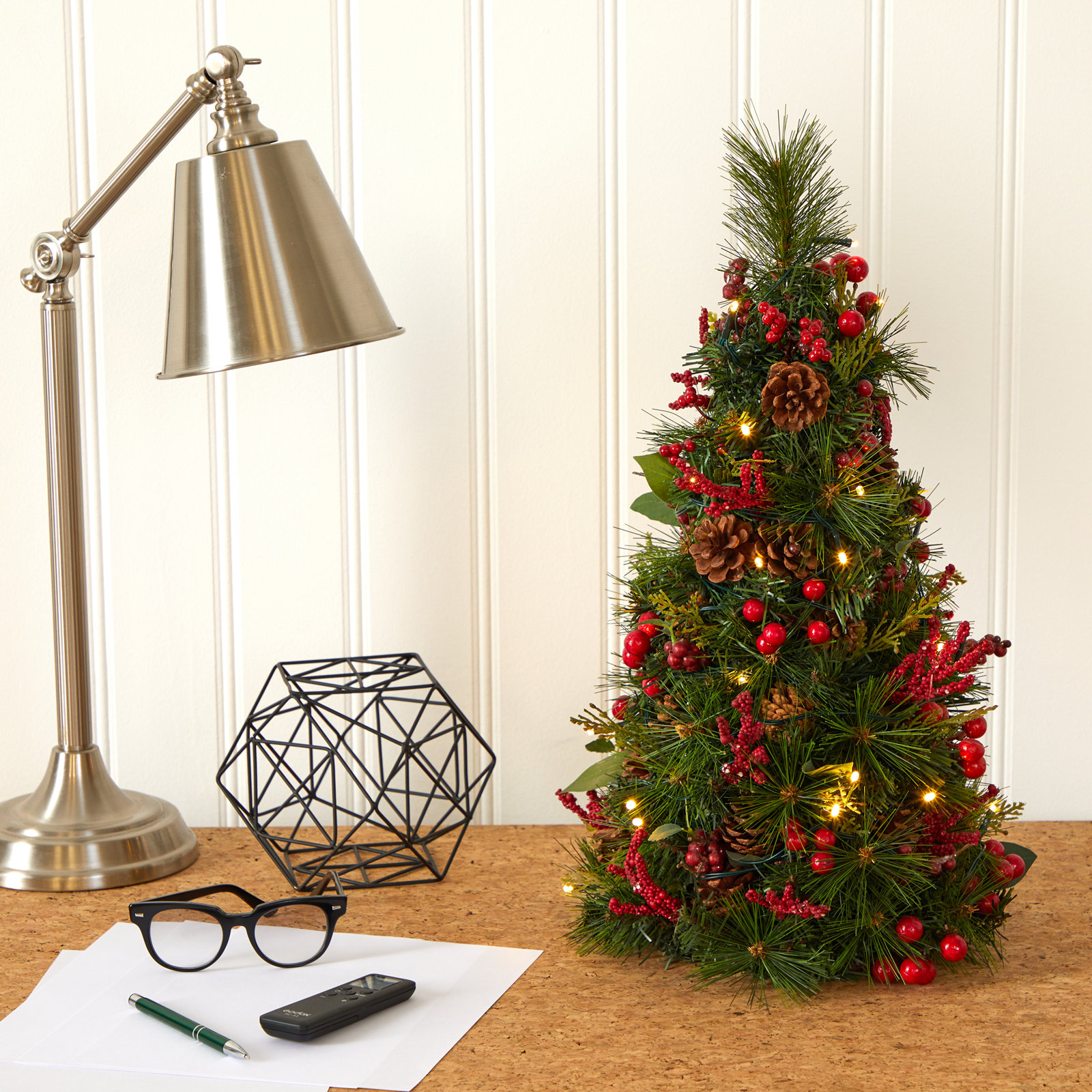24' Lighted Artificial Pine Christmas Tree