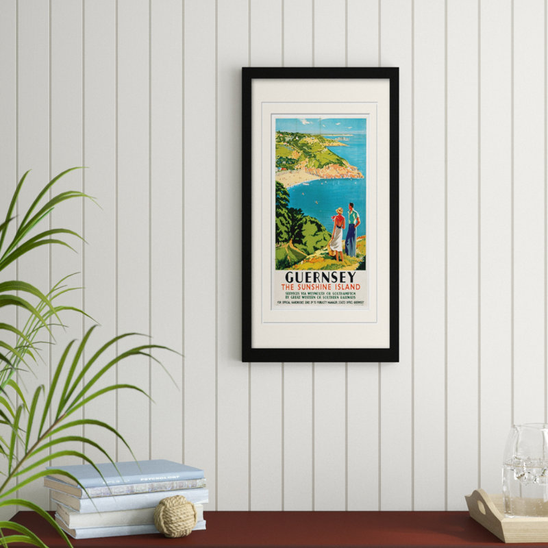 Guernsey - No Frame Rectangle Print, 40cm H x 30cm W, Black Frame, Yellow