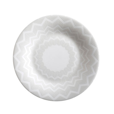 Missoni Bread And Butter Plate Zig Zag White Set 2 Pcs. Diam. 6"