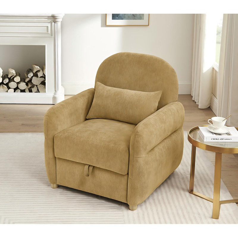 Fauteuil d'appoint 33 po, Jaune