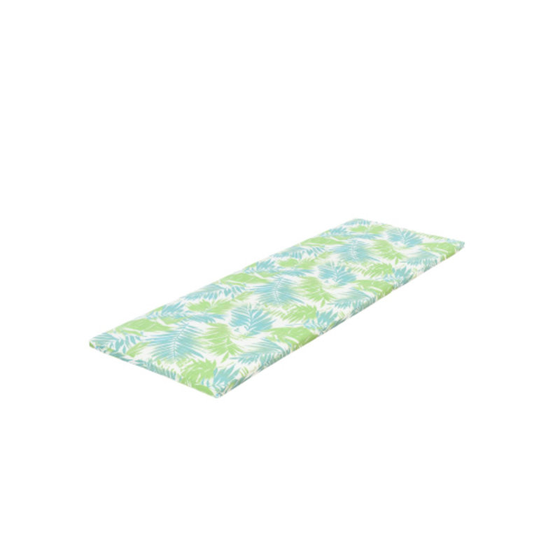 Coussin de chaise longue pliable 2 pièces, Motif floral vert