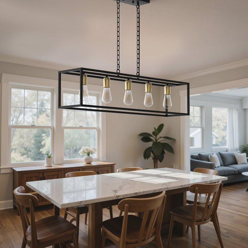 5 - Light Kitchen Island Linear Pendant