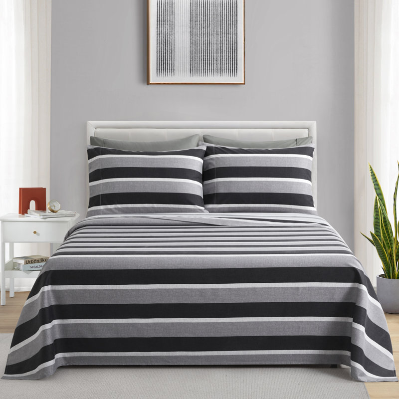 Ensemble de draps en rayonne de bambou toutes saisons 4 pièces avec taies d'oreiller Marina