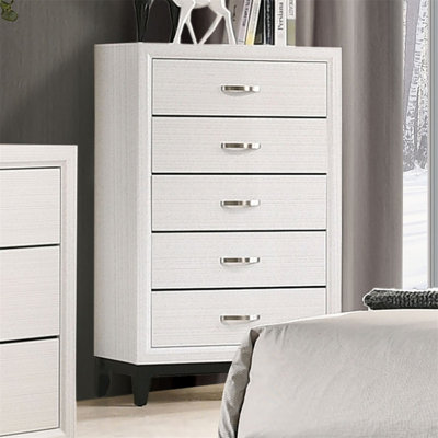 Mobilier de chambre à coucher de style contemporain à deux tons avec pieds en bois et barre de nickel de style contemporain