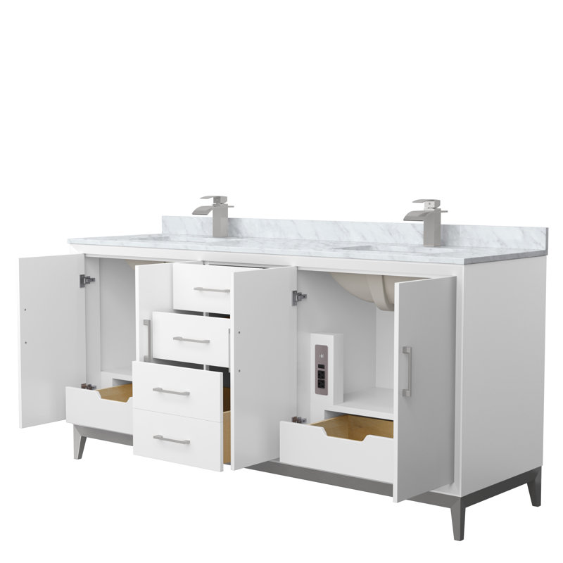 72'' W Vanity, Brushed Nickel